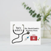 医師、看護師、医療誕生日 インビテーションポストカード (スタンド正面)