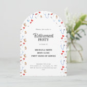 医師 看護師 引退パーティー アーチ 招待状 (スタンド正面)