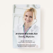 医師 |聴診器を持つ医師 バッジ (正面)