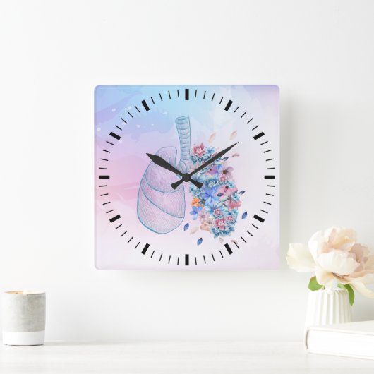 医師、診療所 スクエア壁時計 (ホーム)