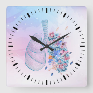 医師、診療所 スクエア壁時計