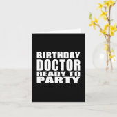 医師：誕生日ドクターの準備完了パーティー カード (黄色い花)