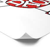 医師ASLサイン私はあなたを愛している – ハート – メディカルクロス ポスター (角)