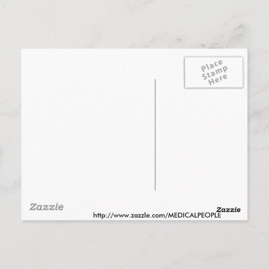 医師ASLサイン私はあなたを愛している – ハート – メディカルクロス ポストカード (裏面)