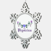 医師CSスノーフレークピュータークリスマス装飾 スノーフレークピューターオーナメント (右)