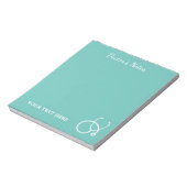 医師MD用の医療用ステソスコープのロゴメモ帳 ノートパッド (回転)