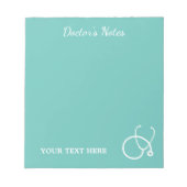 医師MD用の医療用ステソスコープのロゴメモ帳 ノートパッド (正面)