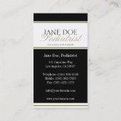 医師MD金ゴールド – 使用可能なレターヘッド –  名刺 (裏面)