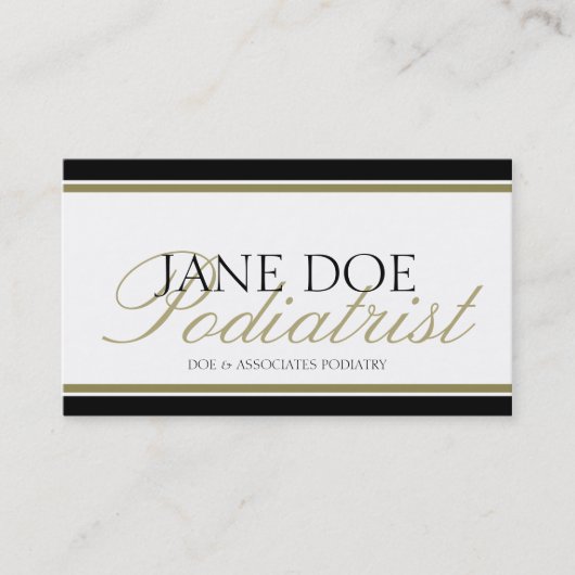 医師MD金ゴールド – 使用可能なレターヘッド –  名刺 (正面)