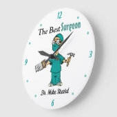 医最高の医おもしろい ラージ壁時計 (傾斜)