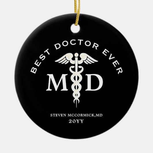 医最高の師は常に医学のクリスマスパーソナライズされたに セラミックオーナメント (正面)
