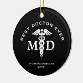 医最高の師は常に医学のクリスマスパーソナライズされたに セラミックオーナメント (左)