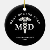 医最高の師は常に医学のクリスマスパーソナライズされたに セラミックオーナメント (裏面)