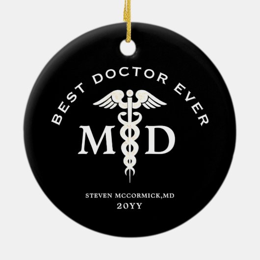 医最高の師は常に医学のクリスマスパーソナライズされたに セラミックオーナメント (裏面)