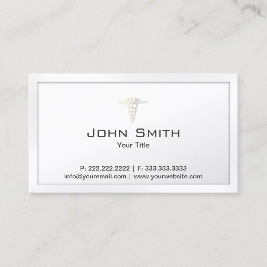 医気に医エレガント白縁ど 名刺 (正面)