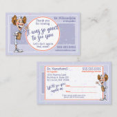 医用おもしろいアポイントメントリマインダーハッピーナース 名刺 (正面/裏面)