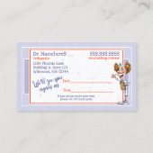 医用おもしろいアポイントメントリマインダーハッピーナース 名刺 (裏面)