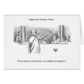 医用おもしろい体液空白のグリーティングカード (正面横)