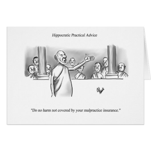 医用おもしろい体液空白のグリーティングカード (正面横)