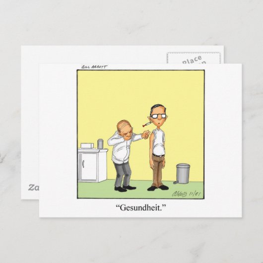 医用おもしろい漫画ギフト! ポストカード (正面/裏面)