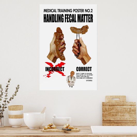 医用おもしろい訓練ポスター ポスター (キッチン)
