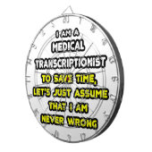 医用おもしろい転写士Tシャツ ダーツボード (正面右)