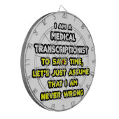 医用おもしろい転写士Tシャツ ダーツボード (正面左)