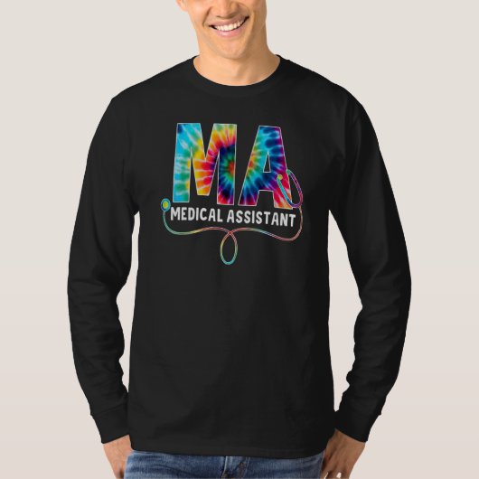 医用アシスタント絞り染め聴診器ナース週間F Tシャツ (正面)