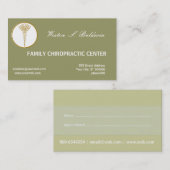 医用アポイントメントドクカスタムターカラーセージ緑 予約カード (正面/裏面)