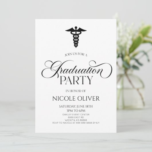 医用エレガント体液卒業 招待状 (スタンド正面)