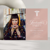 医用エレガント分体カスタム写真卒業 招待状