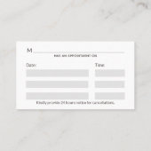 医用エレガント金ゴールドカドゥセウス上品なブラックウィングス 予約カード (裏面)