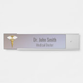 医用エレガント金ゴールドカドゥセウス白翼 サインプレート (正面)