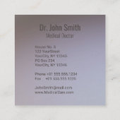 医用エレガント金ゴールドカドゥセウス白翼 スクエア名刺 (裏面)