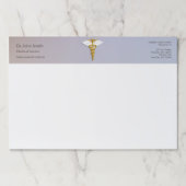 医用エレガント金ゴールドカドゥセウス白翼 ペーパーパッド (正面)