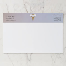 医用エレガント金ゴールドカドゥセウス白翼 ペーパーパッド