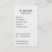 医用エレガント金ゴールドカドゥセウス黒翼クラシー 名刺 (裏面)