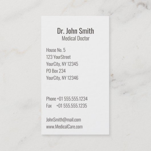 医用エレガント金ゴールドカドゥセウス黒翼クラシー 名刺 (裏面)