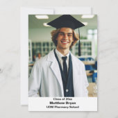 医用カドゥセウスRx処方箋パッドの卒業 招待状 (裏面)