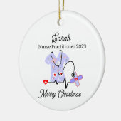 医用クリスマスナース開業医2023 セラミックオーナメント (左)