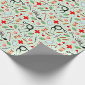 医用クリスマス ラッピングペーパー (角)