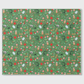 医用クリスマス ラッピングペーパー (フラット)