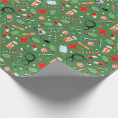 医用クリスマス ラッピングペーパー (角)