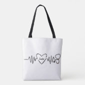 医用ナース医カスタム者の心拍聴診器 トートバッグ (裏面)