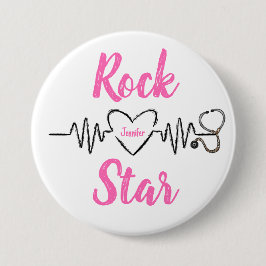 医用ナース医カスタム者の心拍聴診器 缶バッジ