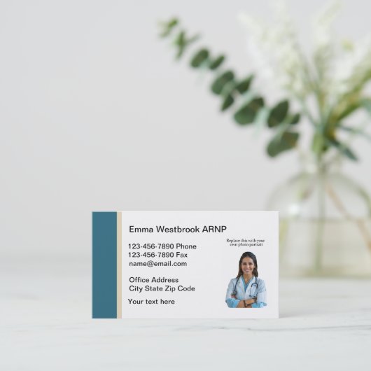 医用ナース開業者写真用名刺 名刺 (スタンド正面)