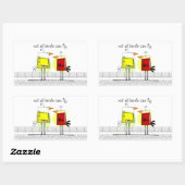 医用ナース鳥 長方形シール (シート)