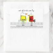 医用ナース鳥 長方形シール (バッグ)