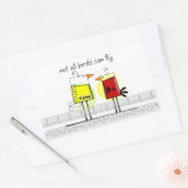 医用ナース鳥 長方形シール (封筒)