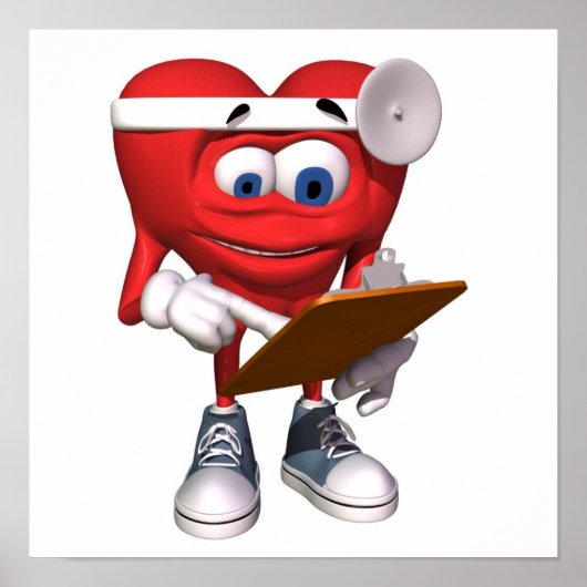 医用ハートドクターポスター ポスター (正面)